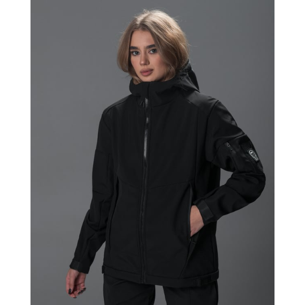 Куртка жіноча Softshell BEZET Робокоп 2.0 чорний -