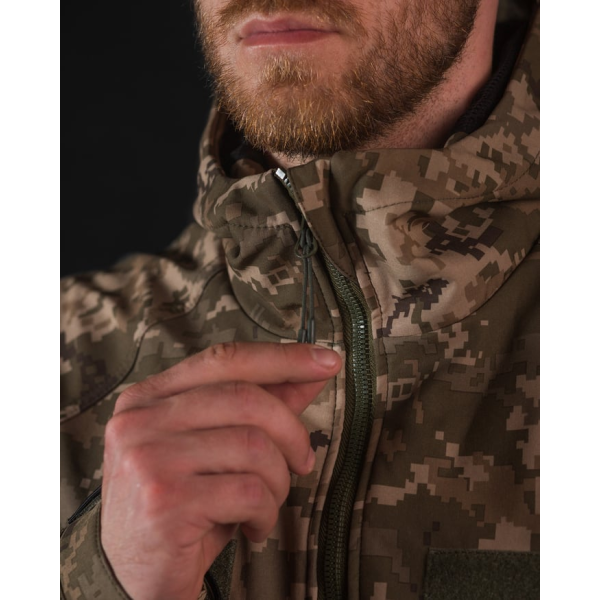 ТАКТИЧНИЙ КОМПЛЕКТ ( КУРТКА SOFTSHELL BEZET OMEGA ПІКСЕЛЬ, ЗИМОВІ БРЮКИ КАРГО ТАКТИЧНІ SOFTSHELL BEZET ЕШЕЛОН ПІКСЕЛЬ) -