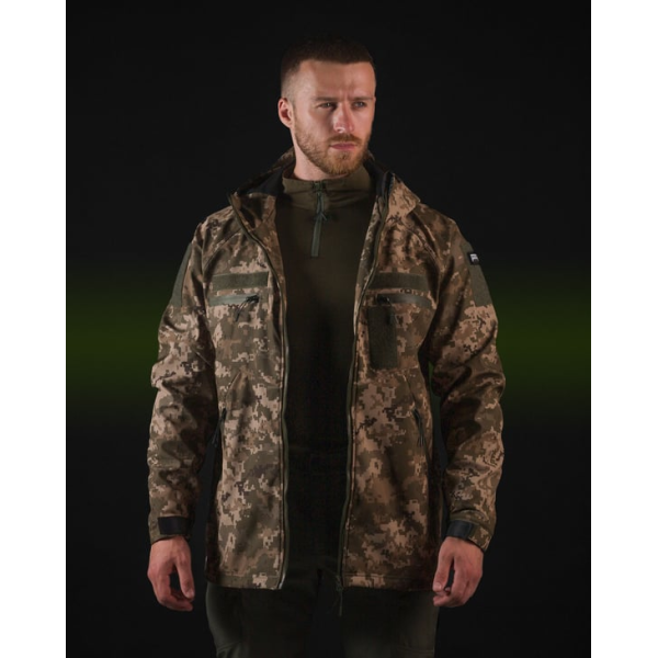 ТАКТИЧНИЙ КОМПЛЕКТ ( КУРТКА SOFTSHELL BEZET OMEGA ПІКСЕЛЬ, ЗИМОВІ БРЮКИ КАРГО ТАКТИЧНІ SOFTSHELL BEZET ЕШЕЛОН ПІКСЕЛЬ) -