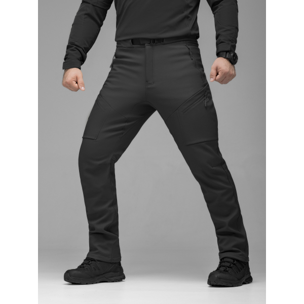 Брюки карго тактичні Softshell BEZET Techwear чорний -