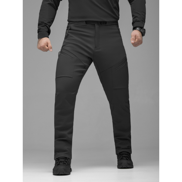 Брюки карго тактичні Softshell BEZET Techwear чорний -