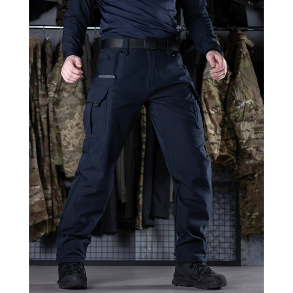 Брюки карго теплі BEZET Titan синій -
