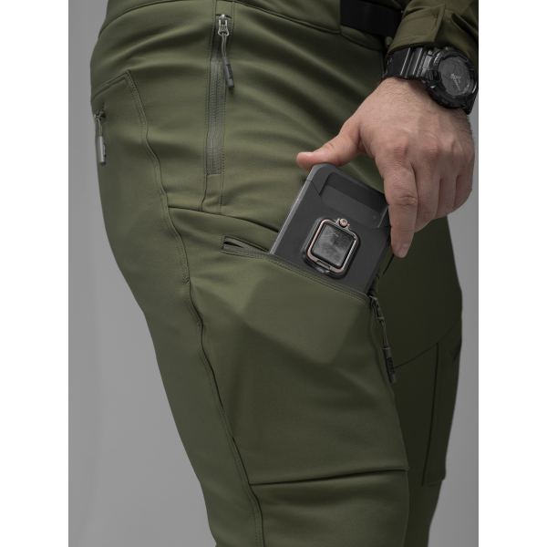 Брюки карго тактичні Softshell BEZET Techwear хакі -