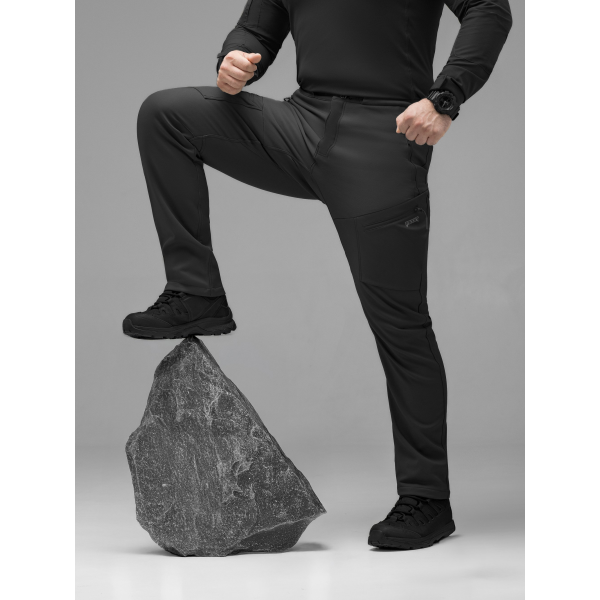Брюки карго тактичні Softshell BEZET Techwear чорний -