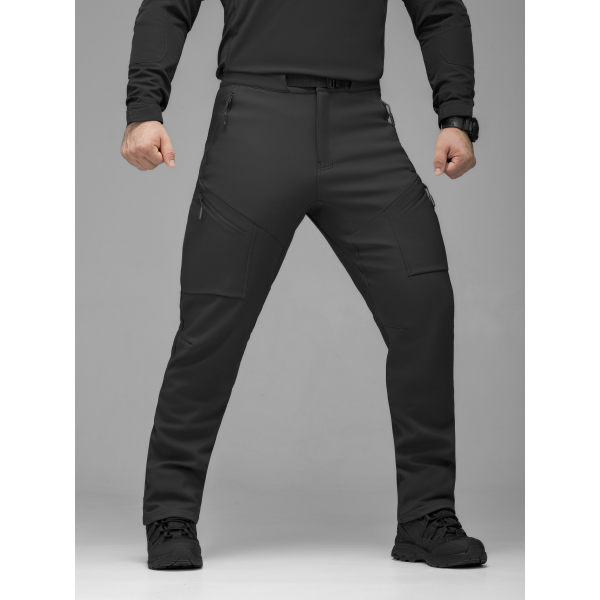 Брюки карго тактичні Softshell BEZET Techwear чорний -