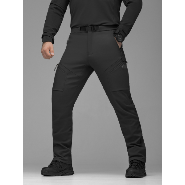 Брюки карго тактичні Softshell BEZET Techwear чорний -