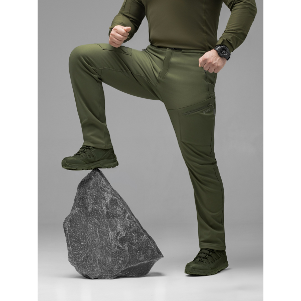 Брюки карго тактичні Softshell BEZET Techwear хакі -