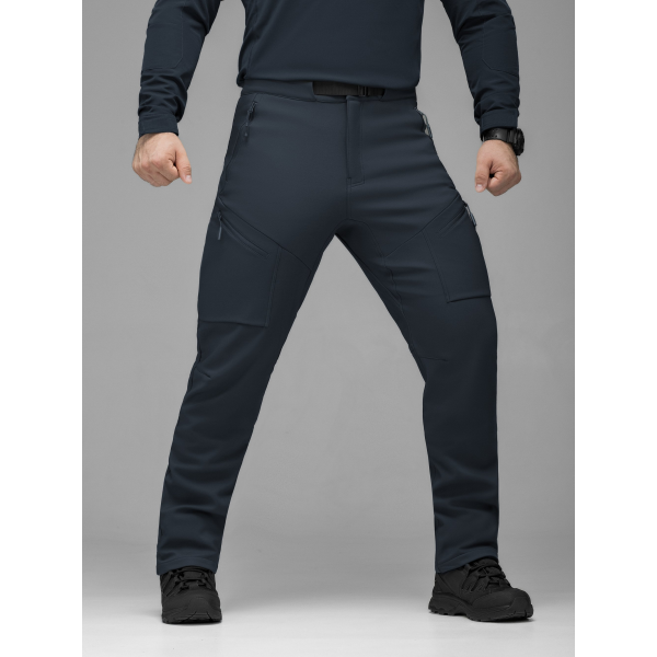 Брюки карго тактичні Softshell BEZET Techwear синій -