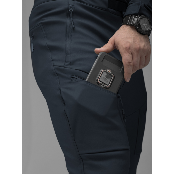 Брюки карго тактичні Softshell BEZET Techwear синій -