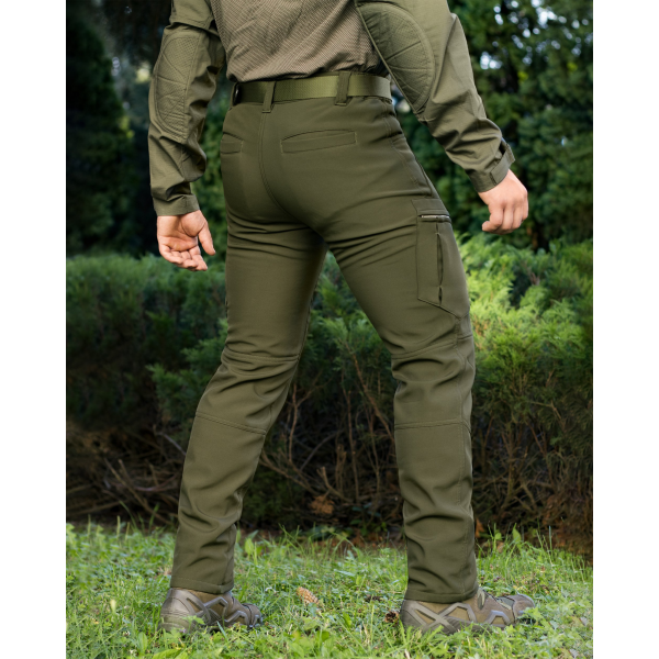 Зимові брюки карго тактичні Softshell BEZET Ешелон хакі -