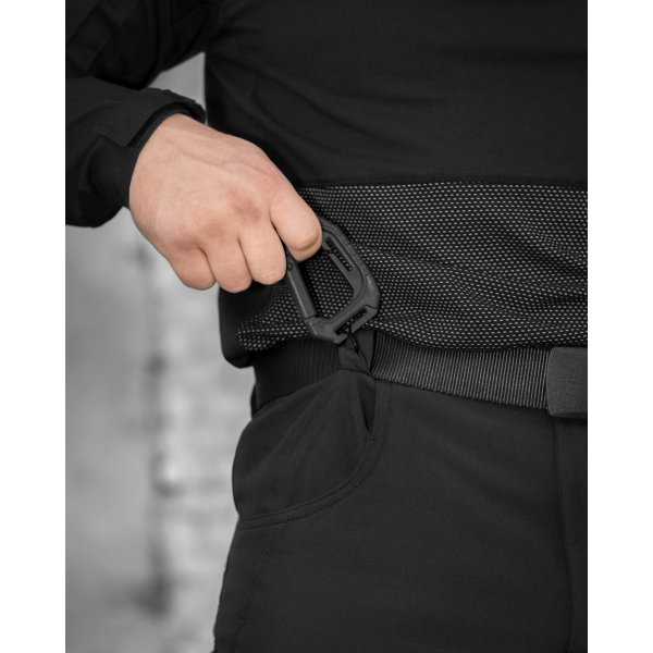 Зимові брюки карго тактичні Softshell BEZET Ешелон чорні -