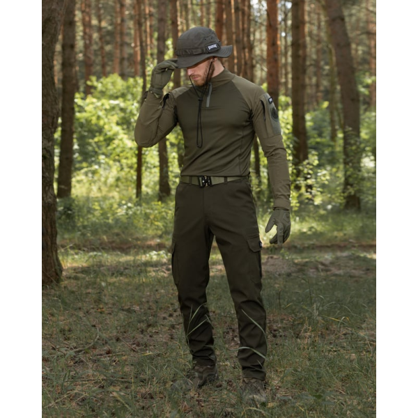 Тактичний комплект (Сорочка тактична Combat хакі, Брюки карго тактичні BEZET Basic , Панама RASTA, Ремінь тактичний butterfly, Рукавиці тактичні Protective хакі) -