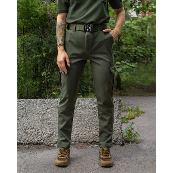 Жіночі брюки карго тактичні BEZET Basic хакі -