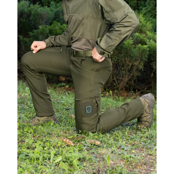 Зимові брюки карго тактичні Softshell BEZET Ешелон хакі -