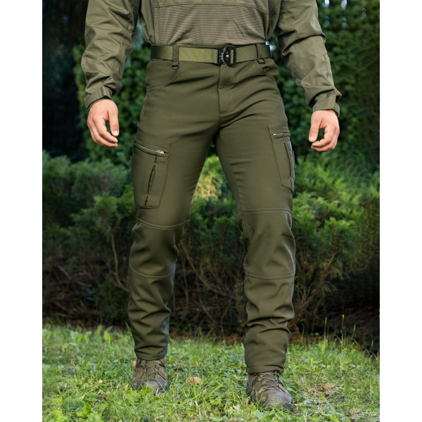 Зимові брюки карго тактичні Softshell BEZET Ешелон хакі -