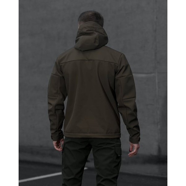 ТАКТИЧНИЙ КОМПЛЕКТ (Куртка Softshell BEZET Робокоп 2.0 хакі, брюки карго теплі BEZET Патрон 2.0 хакі) -