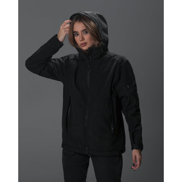 Куртка жіноча Softshell BEZET Робокоп 2.0 чорний -