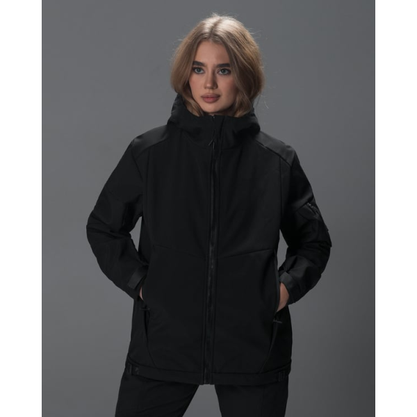 Куртка жіноча Softshell BEZET Робокоп 2.0 чорний -