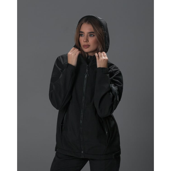 Куртка жіноча Softshell BEZET Робокоп 2.0 чорний -