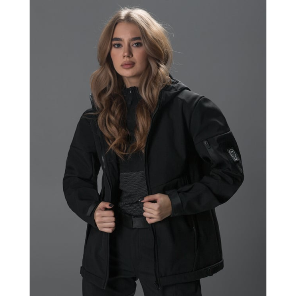 Куртка жіноча Softshell BEZET Робокоп 2.0 чорний -