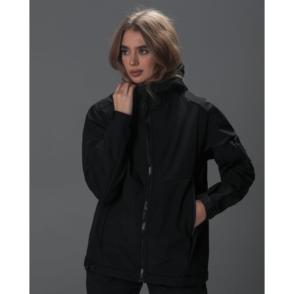 Куртка жіноча Softshell BEZET Робокоп 2.0 чорний -