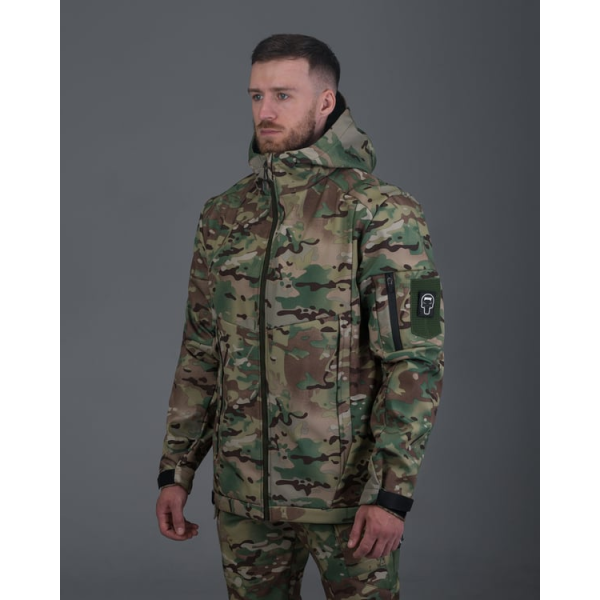 ТАКТИЧНИЙ КОМПЛЕКТ (КУРТКА SOFTSHELL BEZET РОБОКОП мультикам, БРЮКИ КАРГО ТАКТИЧНІ SOFTSHELL BEZET БАЙРАКТАР КАМУмультикамЛЯЖНИЙ) -
