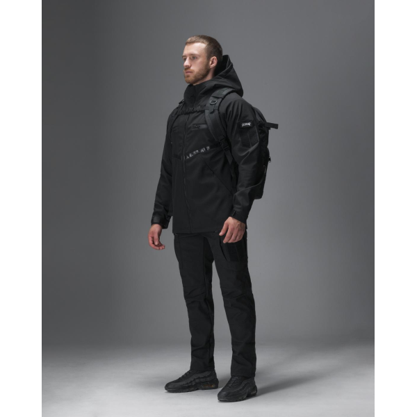 ТАКТИЧНИЙ КОМПЛЕКТ (КУРТКА BEZET OMEGA ЧОРНИЙ, ЗИМОВІ БРЮКИ КАРГО ТАКТИЧНІ SOFTSHELL BEZET ЕШЕЛОН ЧОРНІ, РЮКЗАК ТАКТИЧНИЙ BEZET SOLDIER ЧОРНИЙ) -