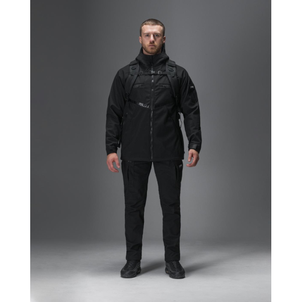 ТАКТИЧНИЙ КОМПЛЕКТ (КУРТКА BEZET OMEGA ЧОРНИЙ, ЗИМОВІ БРЮКИ КАРГО ТАКТИЧНІ SOFTSHELL BEZET ЕШЕЛОН ЧОРНІ, РЮКЗАК ТАКТИЧНИЙ BEZET SOLDIER ЧОРНИЙ) -