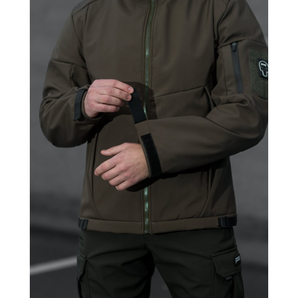ТАКТИЧНИЙ КОМПЛЕКТ (Куртка Softshell BEZET Робокоп 2.0 хакі, брюки карго теплі BEZET Патрон 2.0 хакі) -