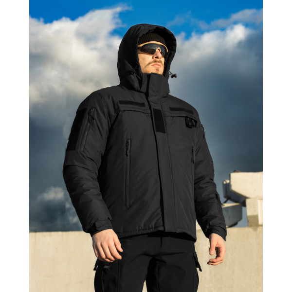 Куртка тактична зимова BEZET Police чорний -