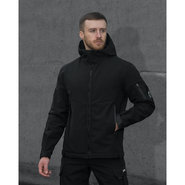 Куртка Softshell BEZET Робокоп 2.0 чорний -