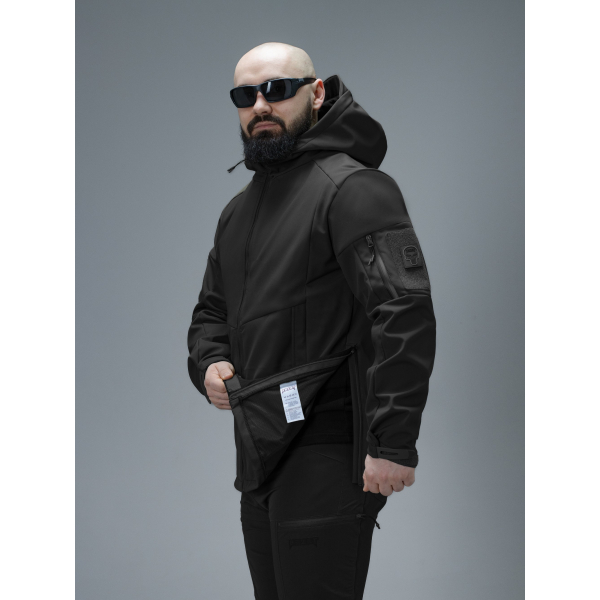 Куртка Softshell BEZET Робокоп GEN.III чорний -