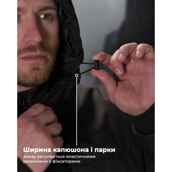 Куртка парка зимова BEZET Ісландія чорний -