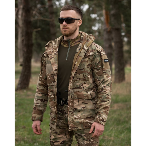 Куртка вітровка тактична BEZET Shadow мультикам -