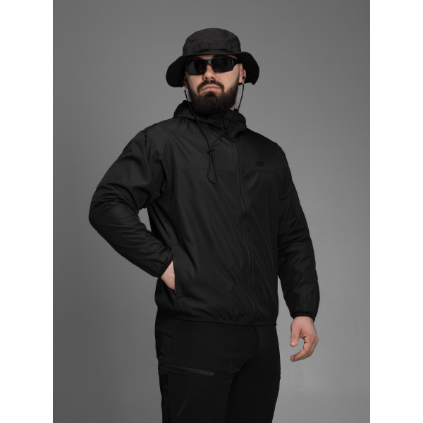 Куртка вітрівка швидкосохнуча BEZET SolarShield чорний -