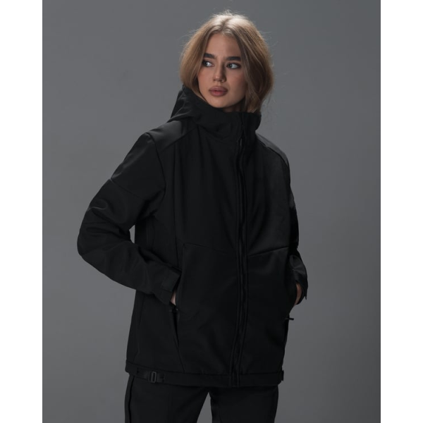 Куртка жіноча Softshell BEZET Робокоп 2.0 чорний -