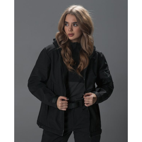 Куртка жіноча Softshell BEZET Робокоп 2.0 чорний -