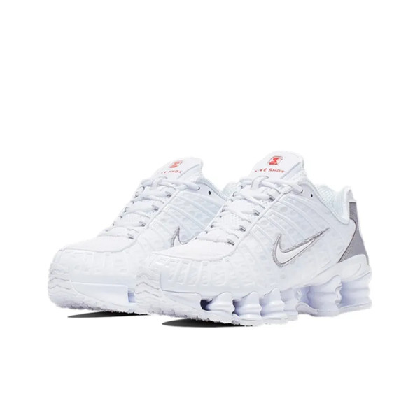 Nike Shox TL White Metallic Silver Max Orange Women's AR3566-100