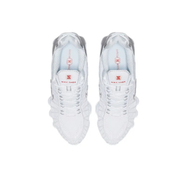 Nike Shox TL White Metallic Silver Max Orange Women's AR3566-100